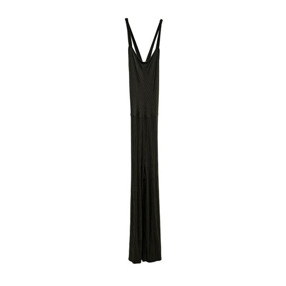 Rolla Coster Sleeveless Maxi Dress Green/Black Striped Women's Size Small - Picture 1 of 8
